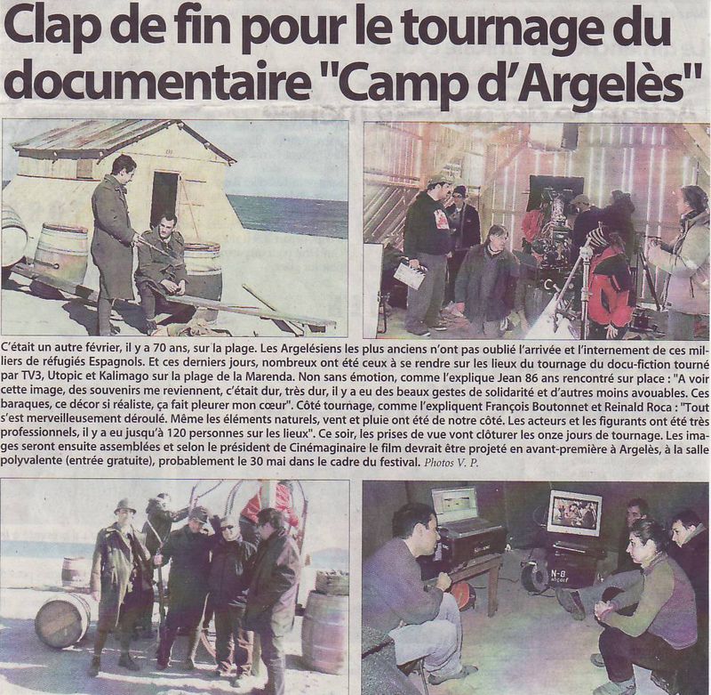 Tournage doc camp argeles